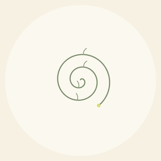 A spiral line illustration, echoing widening circles of understanding